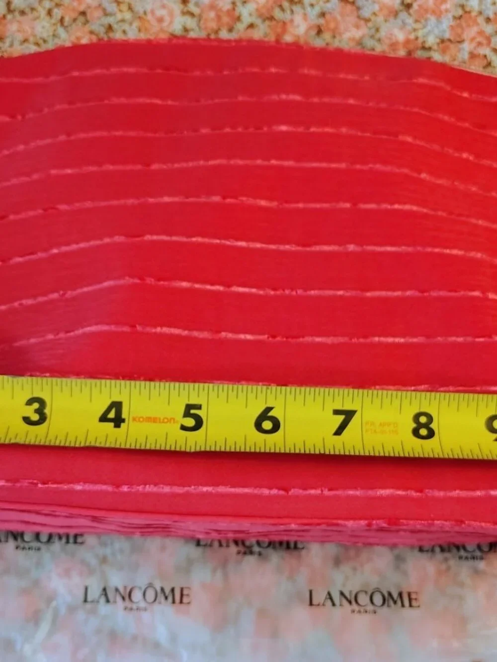 NEW Lancome Large Hot Pink Textured Fabric Cosmetic Makeup Bag